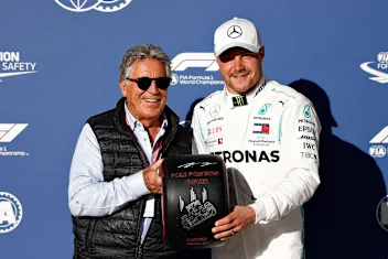 AUSTIN, TEXAS - NOVEMBER 02: Pole position qualifier Valtteri Bottas of Finland and Mercedes GP is