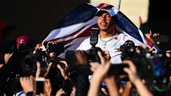 AUSTIN, TEXAS - NOVEMBER 03: 2019 Formula One World Drivers Champion Lewis Hamilton of Great