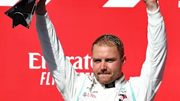 AUSTIN, TEXAS - NOVEMBER 03: Race winner Valtteri Bottas of Finland and Mercedes GP celebrates on