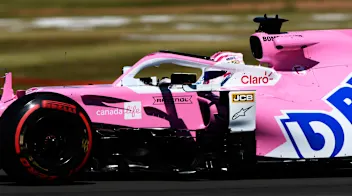 NORTHAMPTON, ENGLAND - AUGUST 07: Nico Hulkenberg of Germany driving the (27) Racing Point RP20