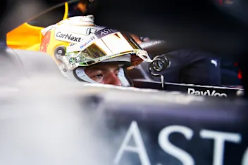 NORTHAMPTON, ENGLAND - AUGUST 08: Max Verstappen of Netherlands and Red Bull Racing prepares to