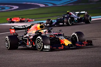 ABU DHABI, UNITED ARAB EMIRATES - DECEMBER 13: Max Verstappen of the Netherlands driving the (33)