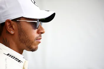 MELBOURNE, AUSTRALIA - MARCH 12: Lewis Hamilton of Great Britain and Mercedes GP poses for a