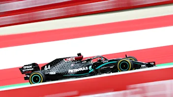 SPIELBERG, AUSTRIA - JULY 03: Lewis Hamilton of Great Britain driving the (44) Mercedes AMG