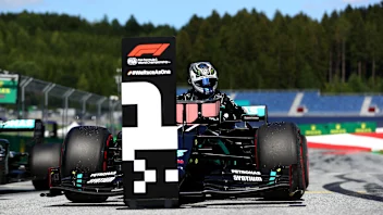 SPIELBERG, AUSTRIA - JULY 04:  Valtteri Bottas of Finland driving the (77) Mercedes AMG Petronas F1