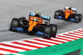 SPIELBERG, AUSTRIA - JULY 05: Lando Norris of Great Britain driving the (4) McLaren F1 Team MCL35