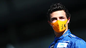 SPIELBERG, AUSTRIA - JULY 05: Third placed Lando Norris of Great Britain and McLaren F1 celebrates