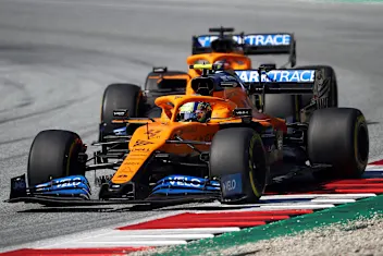 SPIELBERG, AUSTRIA - JULY 05: Lando Norris of Great Britain driving the (4) McLaren F1 Team MCL35