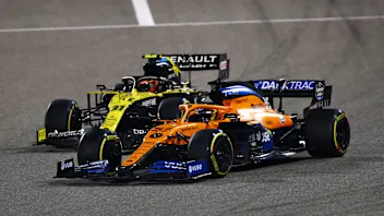 BAHRAIN, BAHRAIN - NOVEMBER 29: Carlos Sainz of Spain driving the (55) McLaren F1 Team MCL35
