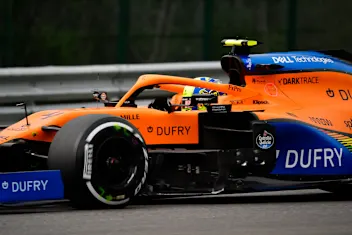 SPA, BELGIUM - AUGUST 28: Lando Norris of Great Britain driving the (4) McLaren F1 Team MCL35