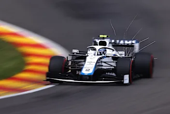 SPA, BELGIUM - AUGUST 29: Nicholas Latifi of Canada driving the (6) Williams Racing FW43 Mercedes