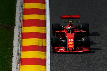 SPA, BELGIUM - AUGUST 29: Charles Leclerc of Monaco driving the (16) Scuderia Ferrari SF1000 on