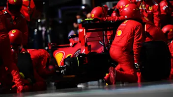 SPA, BELGIUM - AUGUST 30: Charles Leclerc of Monaco driving the (16) Scuderia Ferrari SF1000 makes