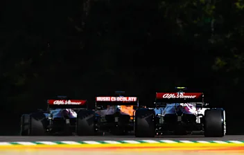 IMOLA, ITALY - OCTOBER 31: Antonio Giovinazzi of Italy driving the (99) Alfa Romeo Racing C39