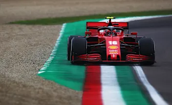IMOLA, ITALY - NOVEMBER 01: Charles Leclerc of Monaco driving the (16) Scuderia Ferrari SF1000 on