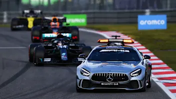 NUERBURG, GERMANY - OCTOBER 11: The FIA Safety Car leads the field during the F1 Eifel Grand Prix