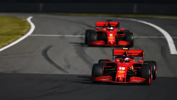 NUERBURG, GERMANY - OCTOBER 11: Charles Leclerc of Monaco driving the (16) Scuderia Ferrari SF1000