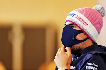 NUERBURG, GERMANY - OCTOBER 08: Lance Stroll of Canada and Racing Point talks in the Drivers Press