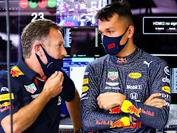 NORTHAMPTON, ENGLAND - JULY 31: Alexander Albon of Thailand and Red Bull Racing and Red Bull Racing