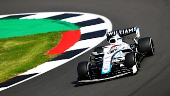 NORTHAMPTON, ENGLAND - JULY 31: George Russell of Great Britain driving the (63) Williams Racing
