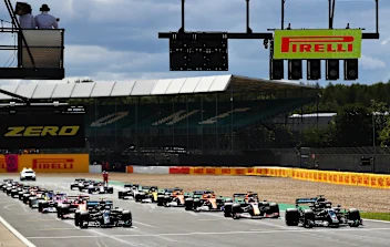 NORTHAMPTON, ENGLAND - AUGUST 02: Lewis Hamilton of Great Britain driving the (44) Mercedes AMG