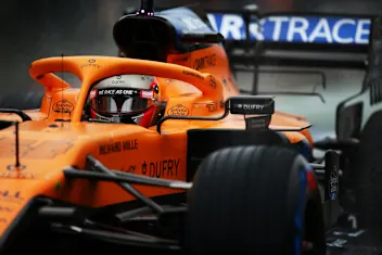 BUDAPEST, HUNGARY - JULY 17: Carlos Sainz of Spain driving the (55) McLaren F1 Team MCL35 Renault