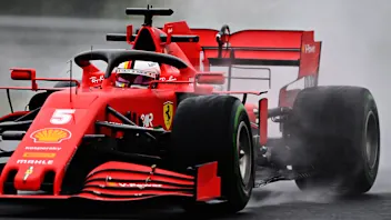BUDAPEST, HUNGARY - JULY 17: Sebastian Vettel of Germany driving the (5) Scuderia Ferrari SF1000 