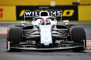 BUDAPEST, HUNGARY - JULY 18: George Russell of Great Britain driving the (63) Williams Racing FW43