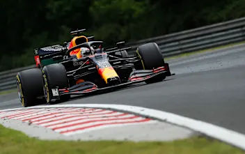 BUDAPEST, HUNGARY - JULY 19: Max Verstappen of the Netherlands driving the (33) Aston Martin Red