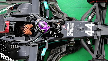 BUDAPEST, HUNGARY - JULY 19: Race winner Lewis Hamilton of Great Britain and Mercedes GP celebrates