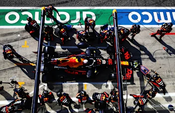 MONZA, ITALY - SEPTEMBER 06: Max Verstappen of Netherlands and Red Bull Racing stops in the Pitlane