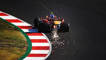 PORTIMAO, PORTUGAL - OCTOBER 23: Lando Norris of Great Britain driving the (4) McLaren F1 Team