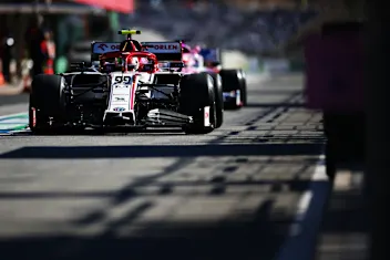 PORTIMAO, PORTUGAL - OCTOBER 23: Antonio Giovinazzi of Italy driving the (99) Alfa Romeo Racing C39