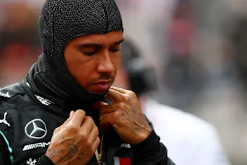 PORTIMAO, PORTUGAL - OCTOBER 25: Lewis Hamilton of Great Britain and Mercedes GP prepares to drive