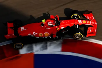 SOCHI, RUSSIA - SEPTEMBER 25: Charles Leclerc of Monaco driving the (16) Scuderia Ferrari SF1000