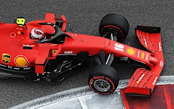 SOCHI, RUSSIA - SEPTEMBER 26: Charles Leclerc of Monaco driving the (16) Scuderia Ferrari SF1000 on