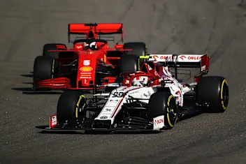 SOCHI, RUSSIA - SEPTEMBER 27: Antonio Giovinazzi of Italy driving the (99) Alfa Romeo Racing C39