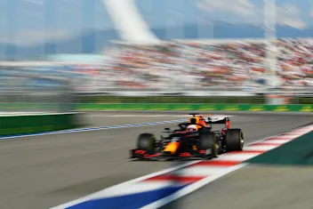 SOCHI, RUSSIA - SEPTEMBER 27: Max Verstappen of the Netherlands driving the (33) Aston Martin Red
