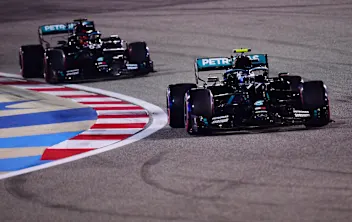 BAHRAIN, BAHRAIN - DECEMBER 05: Valtteri Bottas of Finland driving the (77) Mercedes AMG Petronas