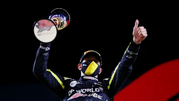 BAHRAIN, BAHRAIN - DECEMBER 06: Second placed Esteban Ocon of France and Renault Sport F1