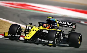 BARCELONA, SPAIN - AUGUST 14: Esteban Ocon of France driving the (31) Renault Sport Formula One
