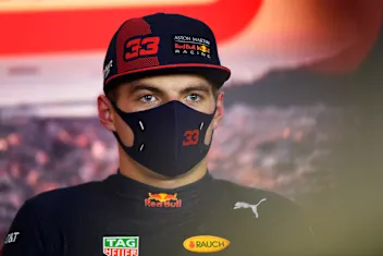 BARCELONA, SPAIN - AUGUST 15: Third placed qualifier Max Verstappen of Netherlands and Red Bull