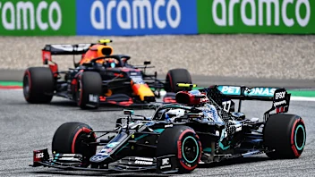 SPIELBERG, AUSTRIA - JULY 12: Valtteri Bottas of Finland driving the (77) Mercedes AMG Petronas F1