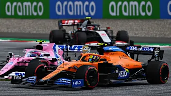 SPIELBERG, AUSTRIA - JULY 12: Lando Norris of Great Britain driving the (4) McLaren F1 Team MCL35