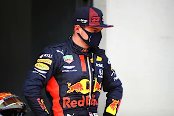 SPIELBERG, AUSTRIA - JULY 12: Second placed Max Verstappen of Netherlands and Red Bull Racing looks