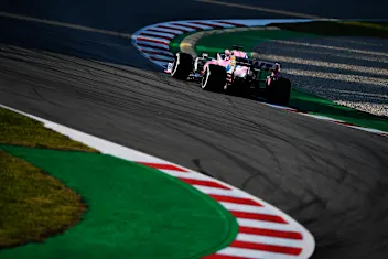BARCELONA, SPAIN - FEBRUARY 21: Lance Stroll of Canada driving the (18) Racing Point RP20 Mercedes