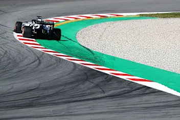 BARCELONA, SPAIN - FEBRUARY 26: Pierre Gasly of France driving the (10) Scuderia AlphaTauri AT01