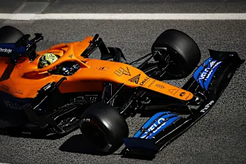 BARCELONA, SPAIN - FEBRUARY 26: Lando Norris of Great Britain driving the (4) McLaren F1 Team MCL35