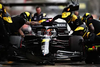 BARCELONA, SPAIN - FEBRUARY 28: Esteban Ocon of France driving the (31) Renault Sport Formula One