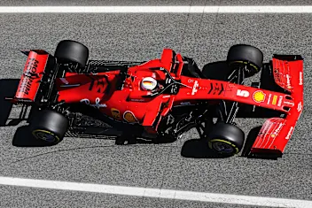 BARCELONA, SPAIN - FEBRUARY 27: Sebastian Vettel of Germany driving the (5) Scuderia Ferrari SF1000